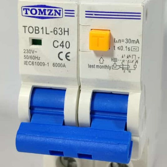 TOMZN TOB1L-63H 30A 2POLE 230V Residual Current Circuit Breaker in Pakistan