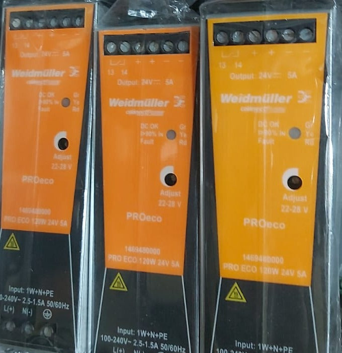 Weidmuller PRO ECO 120W 24V 5A Din Rail Power Supply in Pakistan