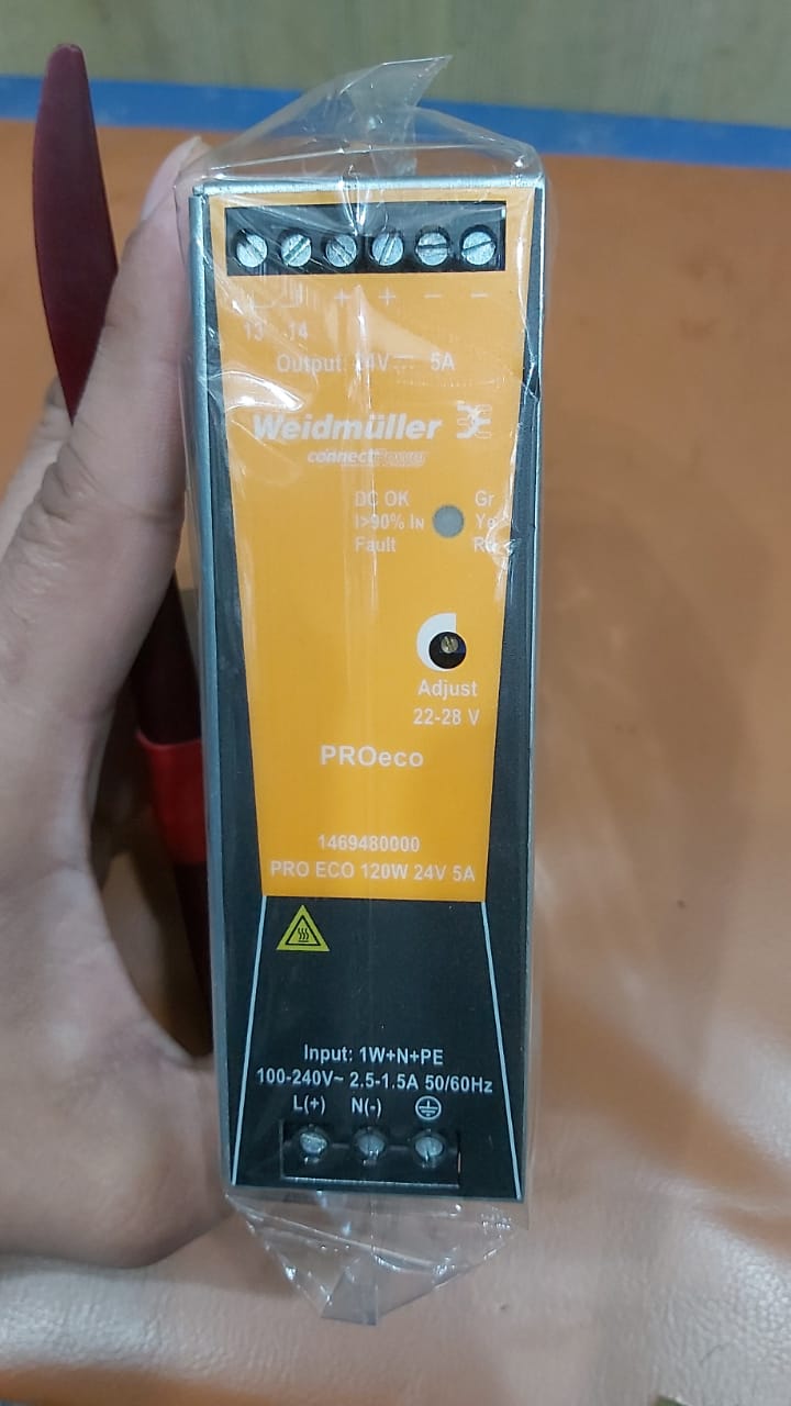 Weidmuller PRO ECO 120W 24V 5A Din Rail Power Supply in Pakistan