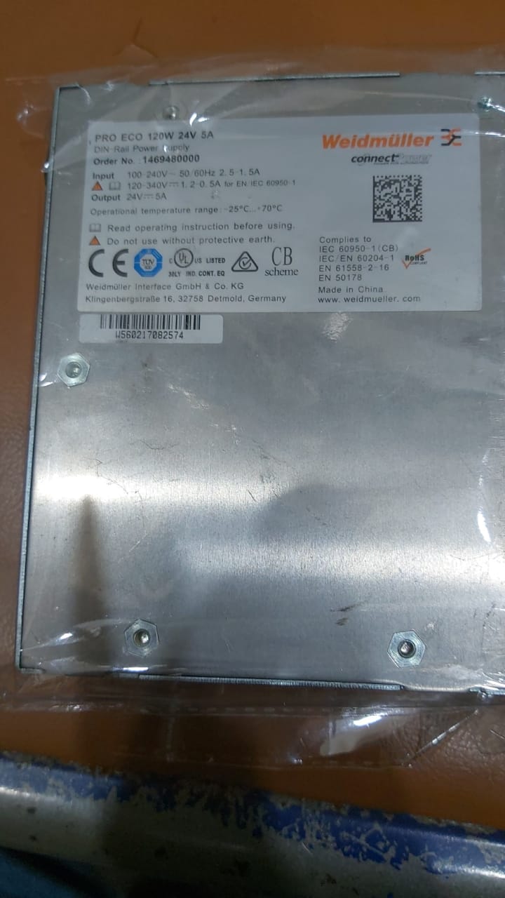 Weidmuller PRO ECO 120W 24V 5A Din Rail Power Supply in Pakistan