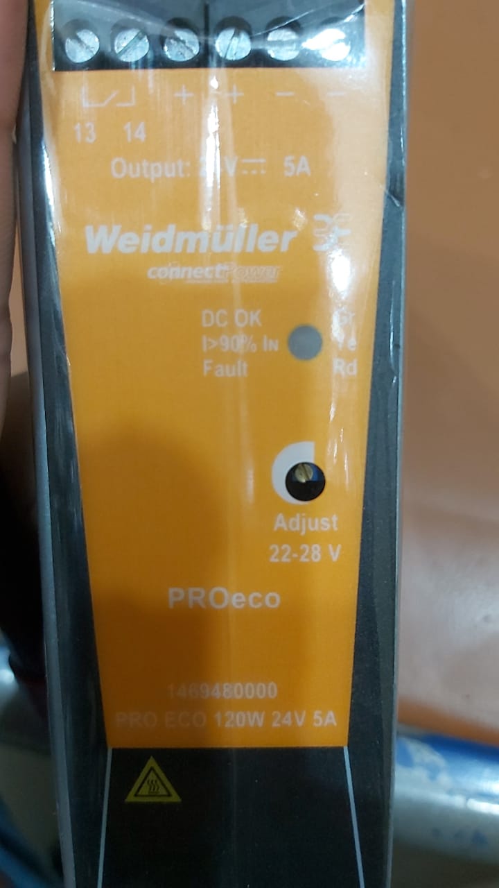 Weidmuller PRO ECO 120W 24V 5A Din Rail Power Supply in Pakistan
