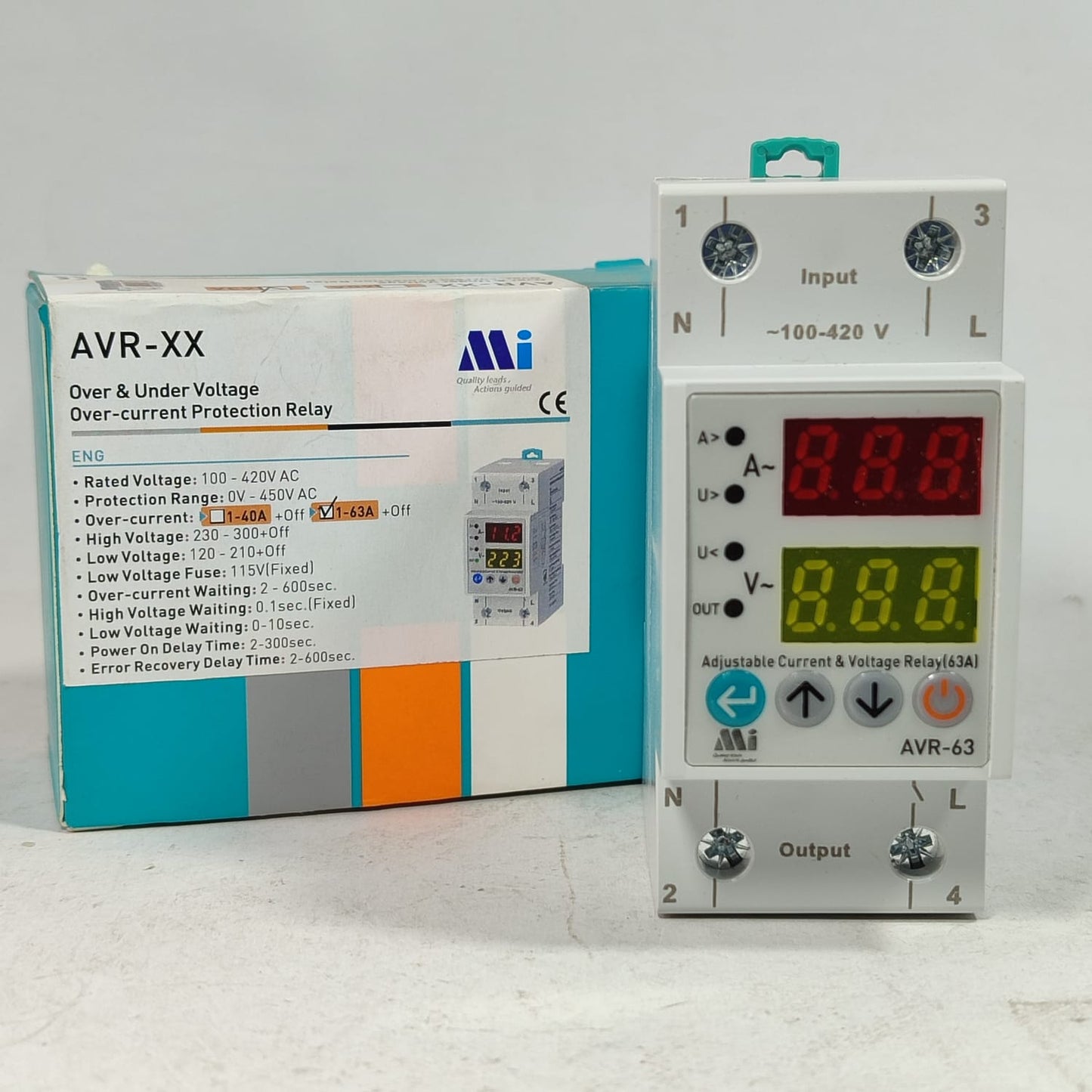 Mi AVR-XX Over & Under Voltage and Current Protraction Relay in Pakistan