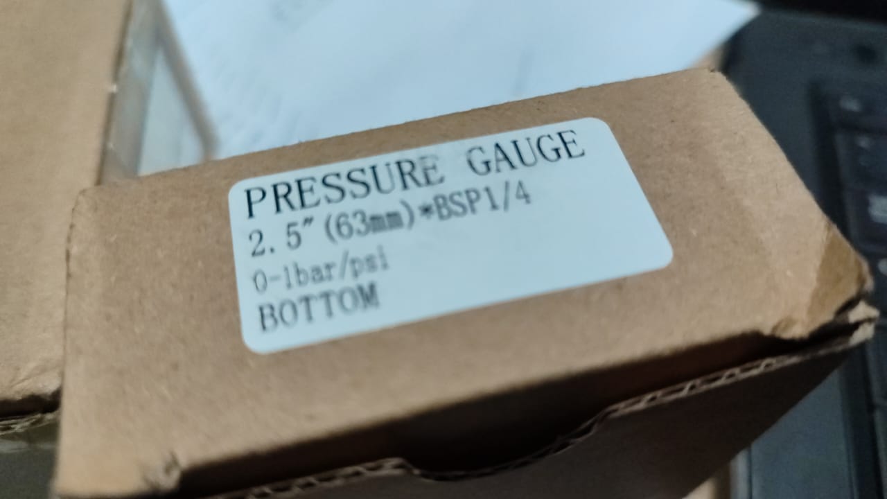 Air pressure gauge 2.5' (63 mm) * BSP 1/4 in Pakistan