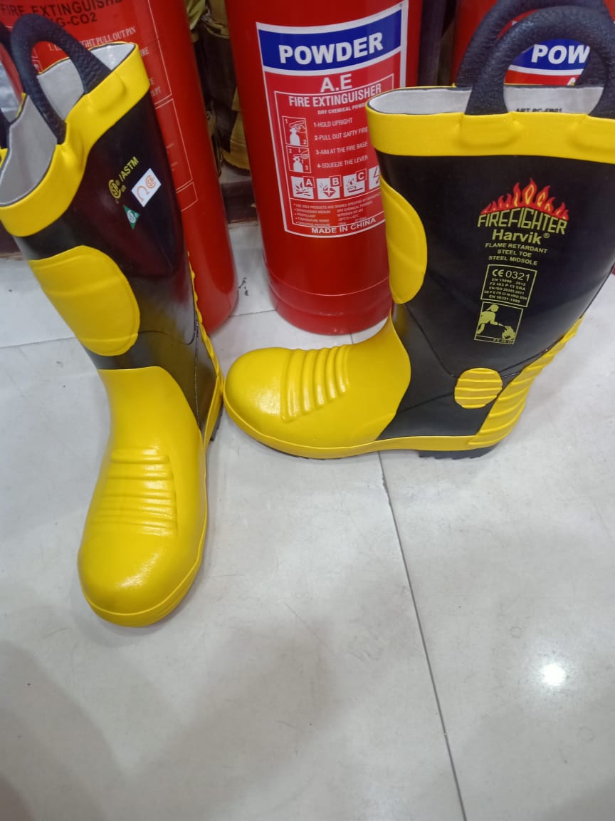 HARVIK Firefighter Electrical Shockproof & Hot Contact Safety Boots in Pakistan