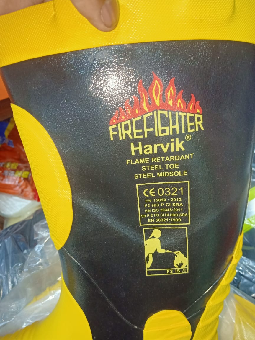 HARVIK Firefighter Electrical Shockproof & Hot Contact Safety Boots in Pakistan