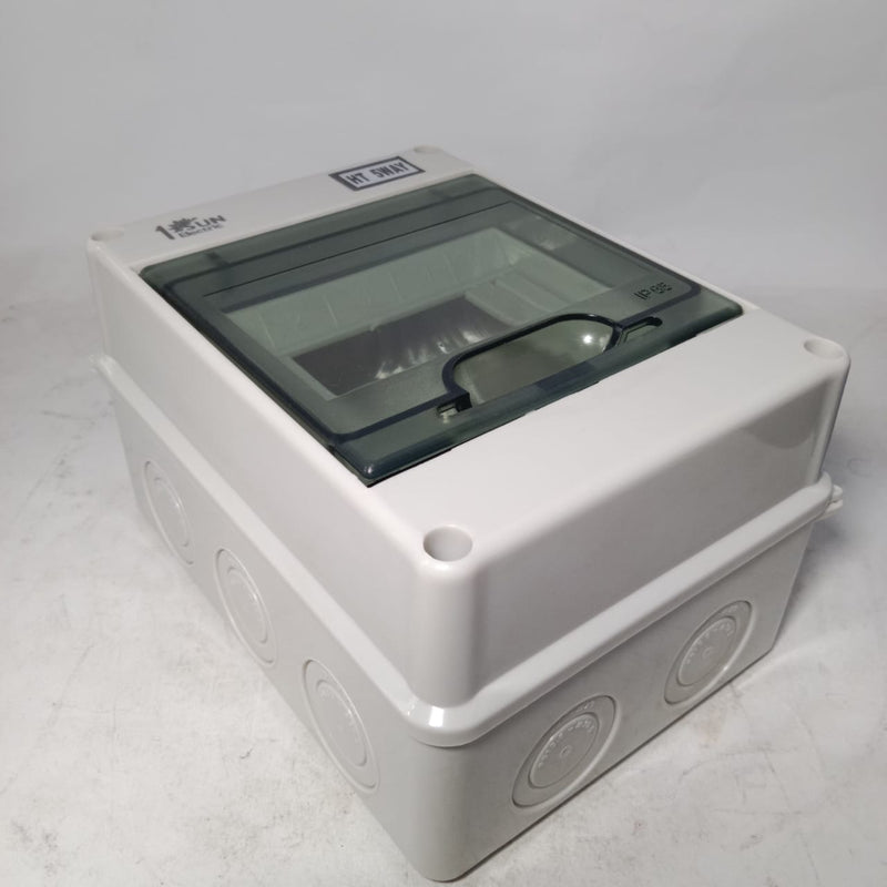 1SUN Electric HT 5WAY Weatherproof Power Distribution Circuit Breaker Protection Box Transparent Cover, DIN Rail in Pakistan