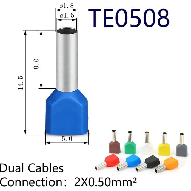 TE0508 Copper Insulated Dual Cable Lugs in Pakistan