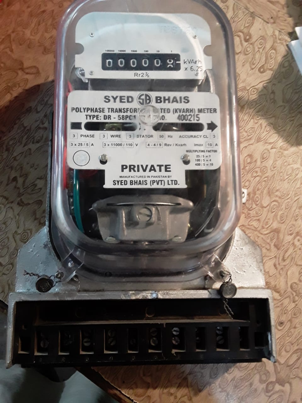 SYED BHAIS 3 Phase Polyphase Trnsformer Rated (KVARH) Meter in Pakistan