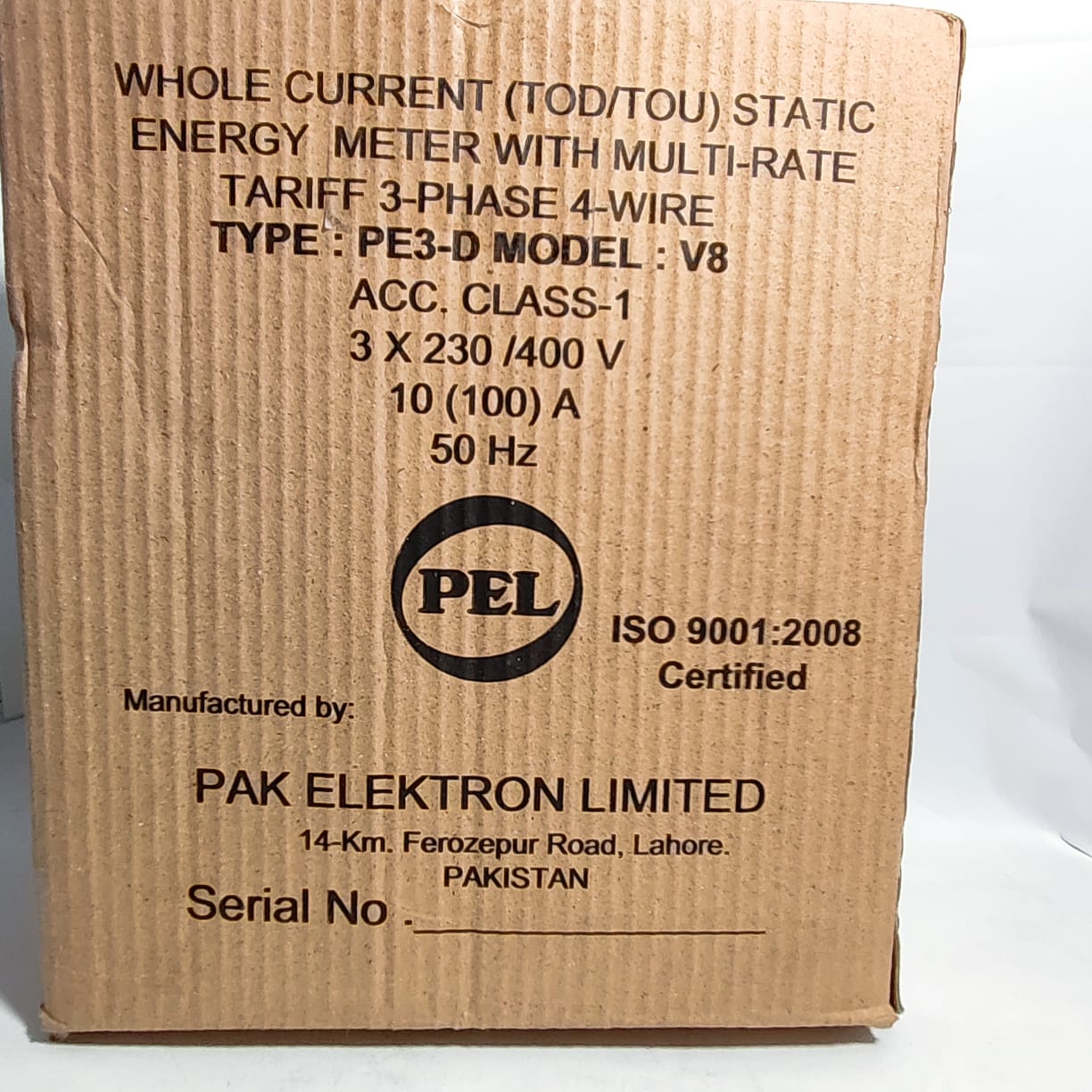 PEL Three Phase Static Digital Energy Meter in Pakistan