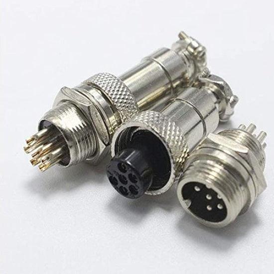 XLR 6 Pin Cable Connector 12mm Chassis Mount in Pakistan - industryparts.pk