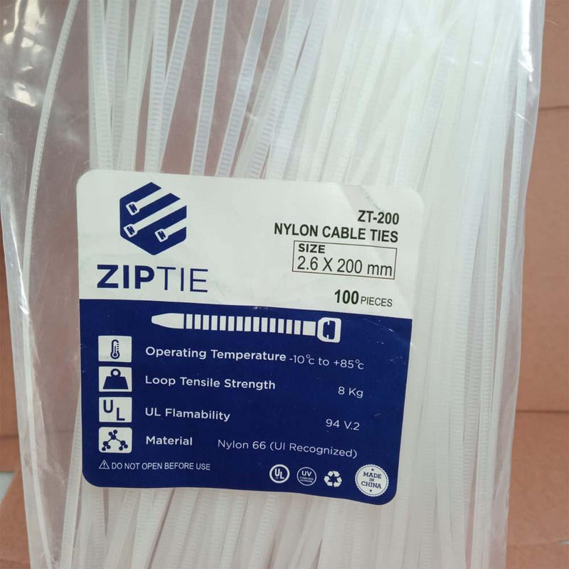 ZT-100 Heavy Duty Zip Ties Minimum Order 500 Packets in Pakistan - industryparts.pk