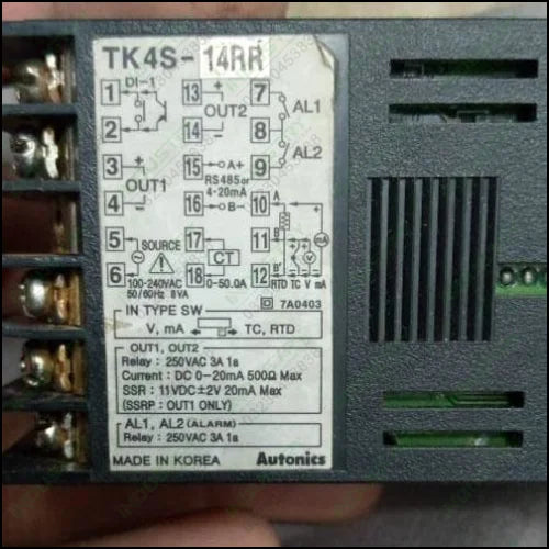 Autonics Single TK4S Digital Controller (Lot Condition) in Pakistan - industryparts.pk