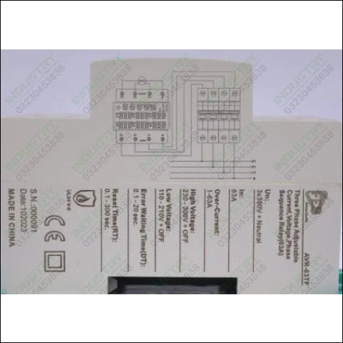 AVR-63TF 63A Three Phase Adjustable Currant, Voltage, Phase Sequence Relay in Pakistan