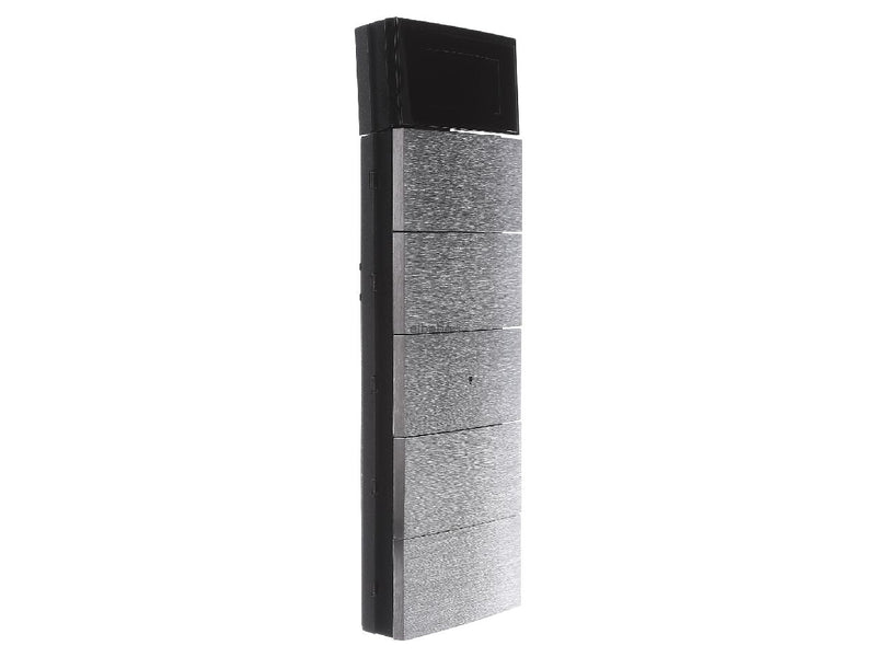Hager 75665593 B.IQ Push Button 5 Gang with Thermostat Stainless Steel in Pakistan