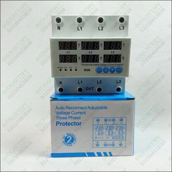 Boneega SP8-100N 3 Phase Adjustable Voltage Current Protector in Pakistan - industryparts.pk