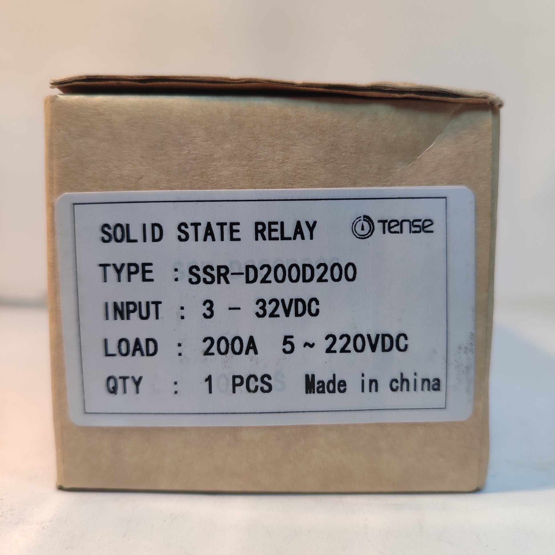 Tense SSR‑D200D200 200A DC‑DC Solid State Relay 5–220VDC