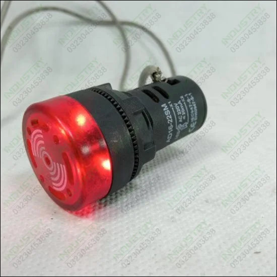 Buzzer with Red LED Light AD16-22SM ACDC220V 22mm Diameter in Pakistan - industryparts.pk