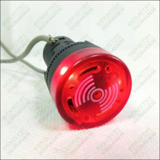 Buzzer with Red LED Light AD16-22SM ACDC220V 22mm Diameter in Pakistan - industryparts.pk