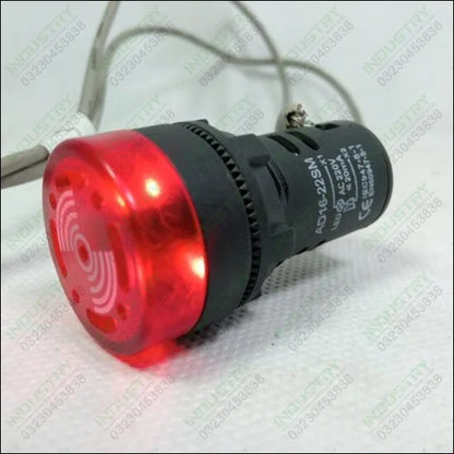 Buzzer with Red LED Light AD16-22SM ACDC220V 22mm Diameter in Pakistan - industryparts.pk