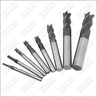 Carbide End Mill Set  Steel Milling Cutter - industryparts.pk