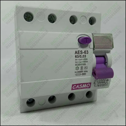 Casmo AES-63 Magnetic Earth Leakage Circuit Breaker in Pakistan - industryparts.pk