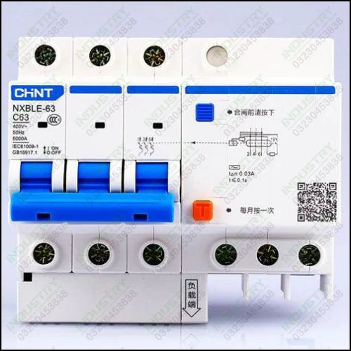 CHINT AC230/400V NXBLE-63 3P Residual Current Device in Pakistan - industryparts.pk