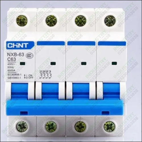 CHINT MCB NXB-63 4 POLE 6 KA CIRCUIT BREAKER in Pakistan - industryparts.pk
