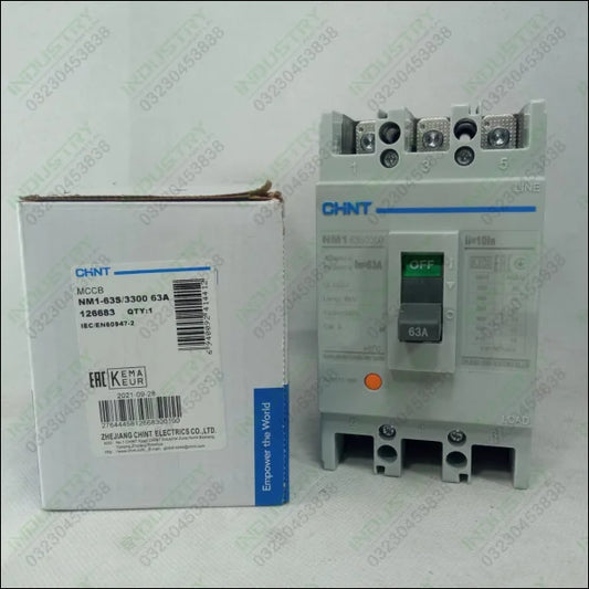 Chint Molded Case Circuit Breaker 3 Pole MCCB 63A in Pakistan - industryparts.pk