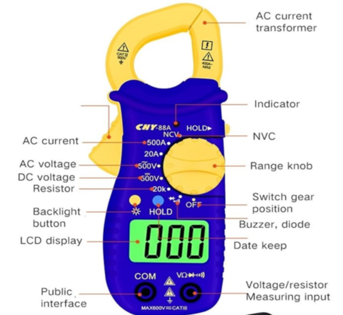 CHY 88G AC Digital Clamp Ammeter & Multimeter in Pakistan