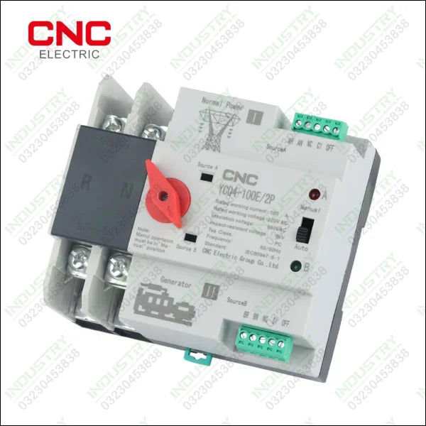 CNC 2P 63A 100A Din Rail ATS Dual Power Automatic Transfer Switch Electrical Selector in Pakistan