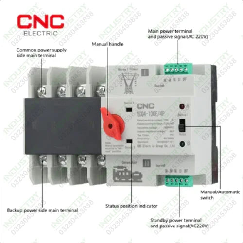 CNC YCQ4-100E/4P ATS Automatic Dual Power Switch in Pakistan