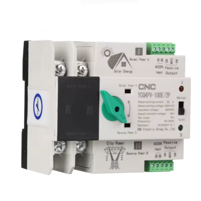 CNC YCQ4-100E DC ATS 2-POLE Automatic Transfer Switch in Pakistan