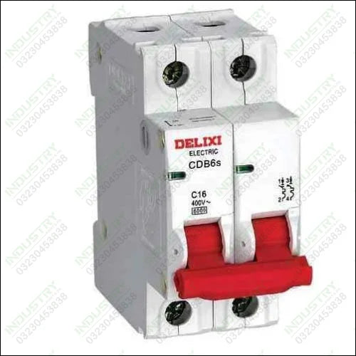 DELIXI MCB CDB6s, 10A 2P 230/400V AC Made in CHINA in Pakistan - industryparts.pk