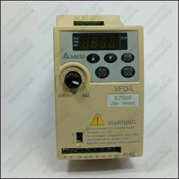 Delta VFD007L21A VFD-L 1HP 240V 1PH/3PH 4.2A CT