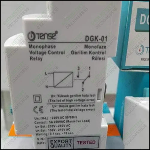 DGK-01 Digital MonoPhase Voltage Control Relay Tense in Pakistan - industryparts.pk