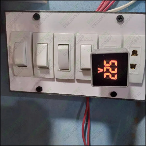 Digital Ammeter Current Meter Indicator LED Lamp Square Signal Light in Pakistan - industryparts.pk