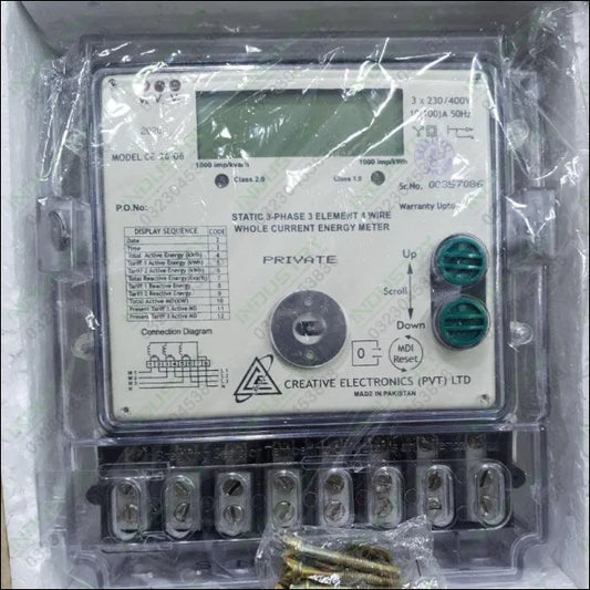 Digital Three Phase Energy Meter CREATIVE for Private in Pakistan - industryparts.pk