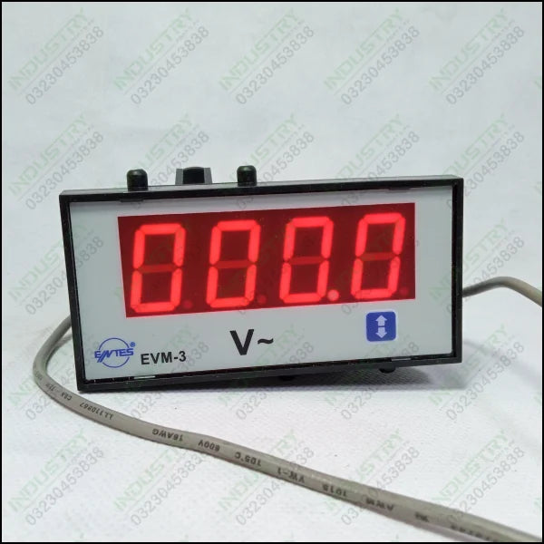 Digital voltage meter EVM-3 48x96mm digital panel meter in Pakistan - industryparts.pk