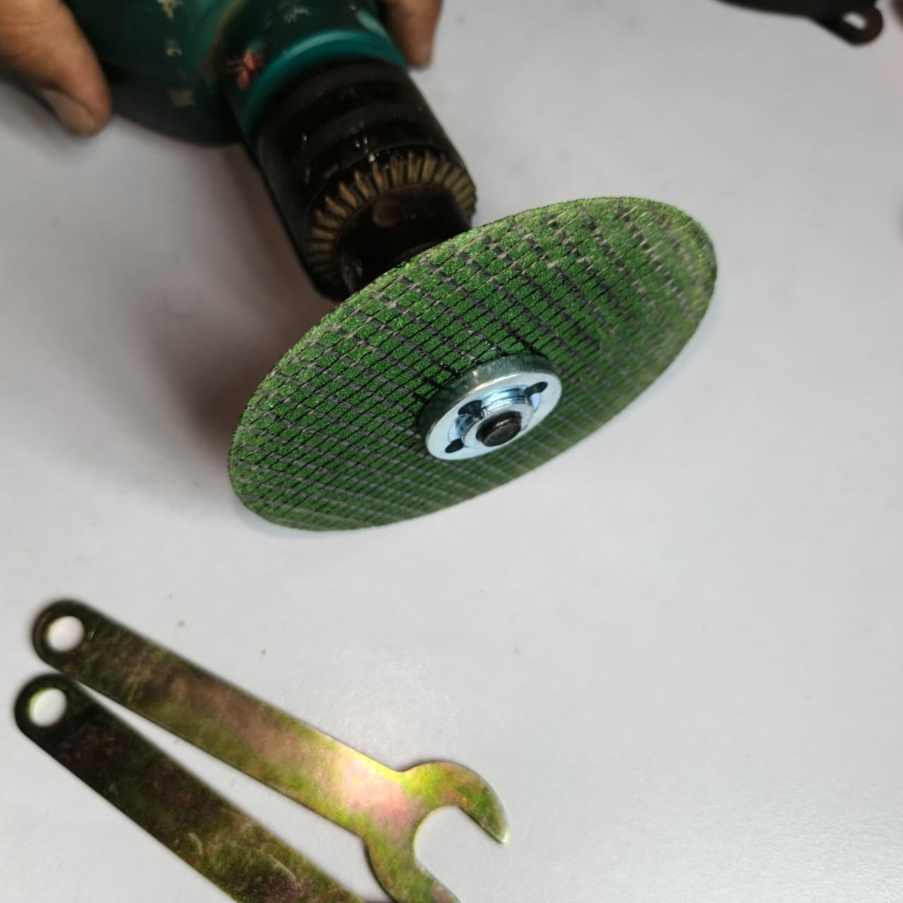 Installing Drill Angle Grinder Adapter on Electric Drill