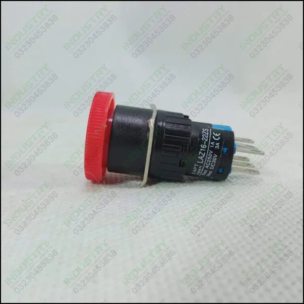Emergency Stop Button Switch 16mm 6 Pins LAZ16-22ZS in Pakistan - industryparts.pk