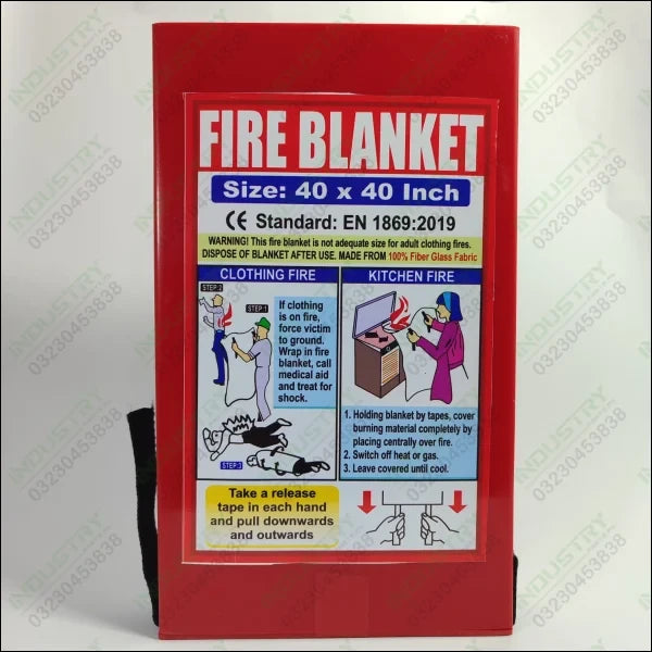 FIRE BLANKET EN 1869:2019 Size: 40 x 40-Inch in Pakistan