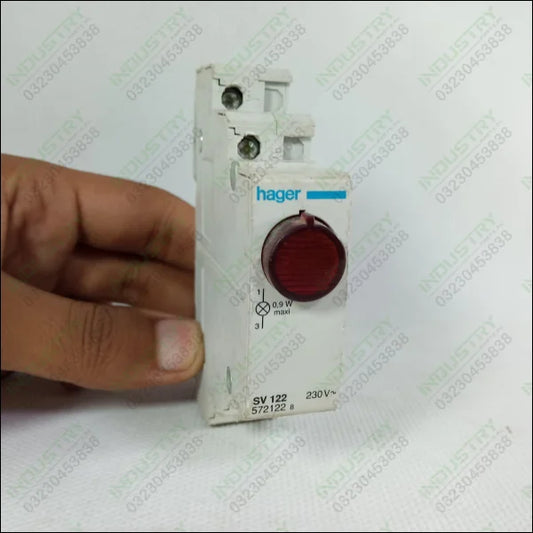 HAGER Red Indicator SV122 250V Red Signal Light 1 MOD Din Mount in Pakistan - industryparts.pk