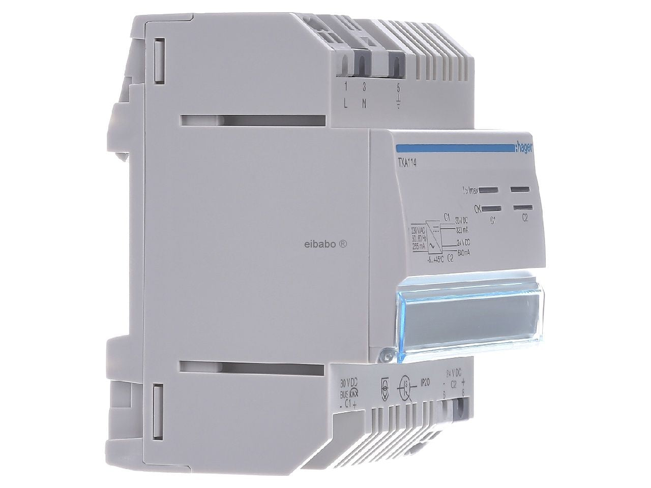 Hager TXA114 KNX Power Supply 2 Outputs 320mA 24VDC in Pakistan