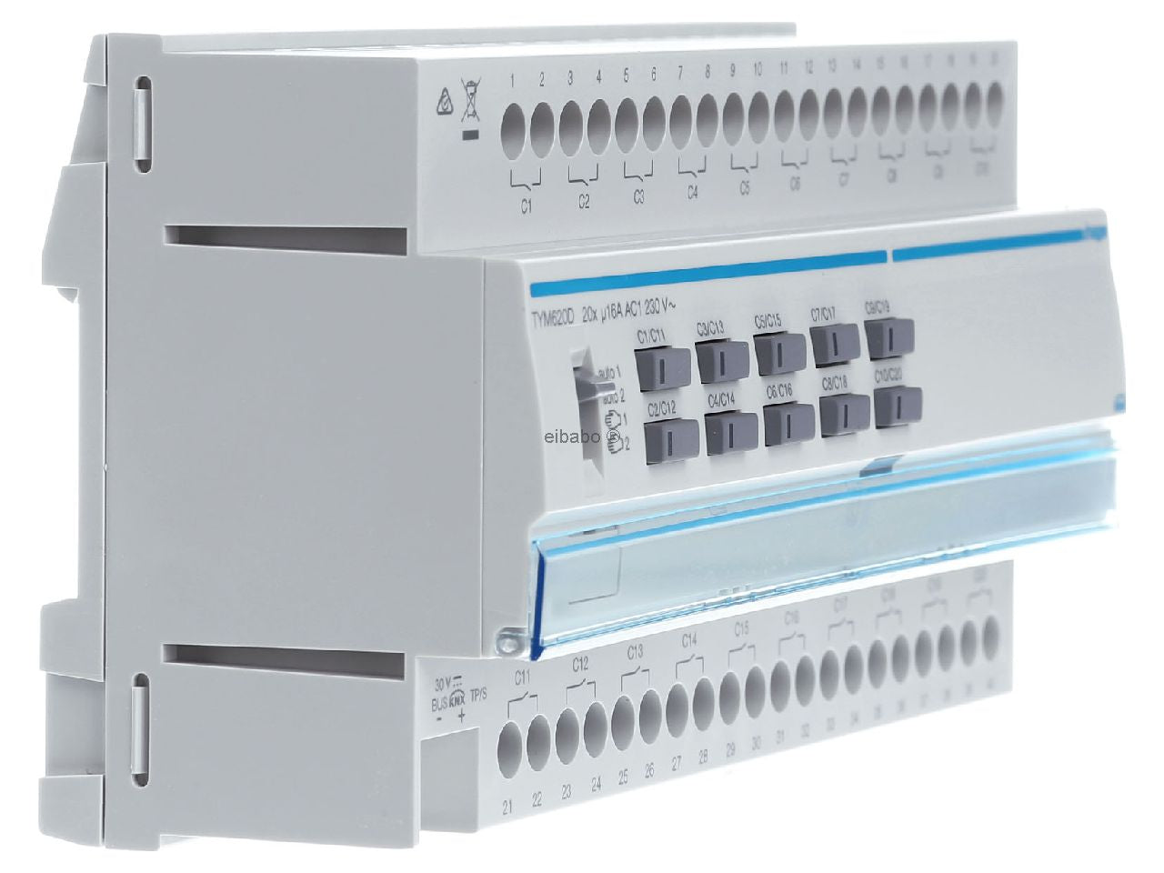 Hager TYM620D Switch Actuator 20 Gang 16 A C-Load no Manual 