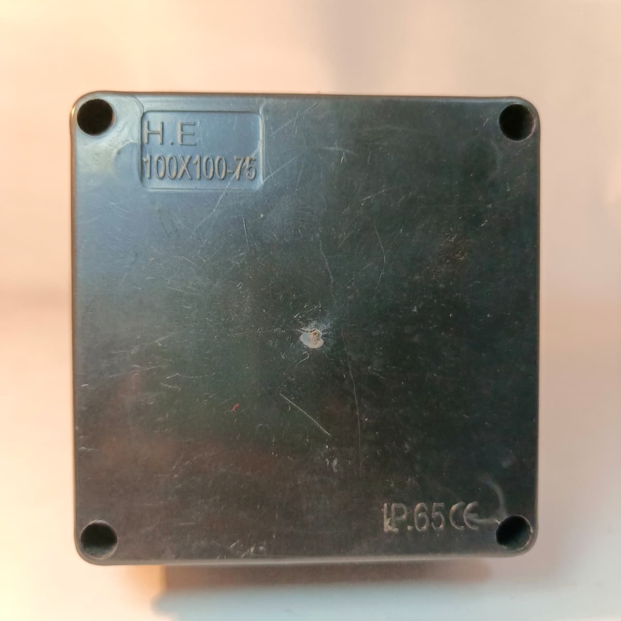 H.E IP65 ABS junction box 100×100×75 mm black in Pakistan