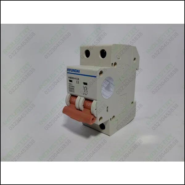 HYUNDAI Miniature Circuit Breaker 2Pole EN60898 415V (HIBD63) - industryparts.pk