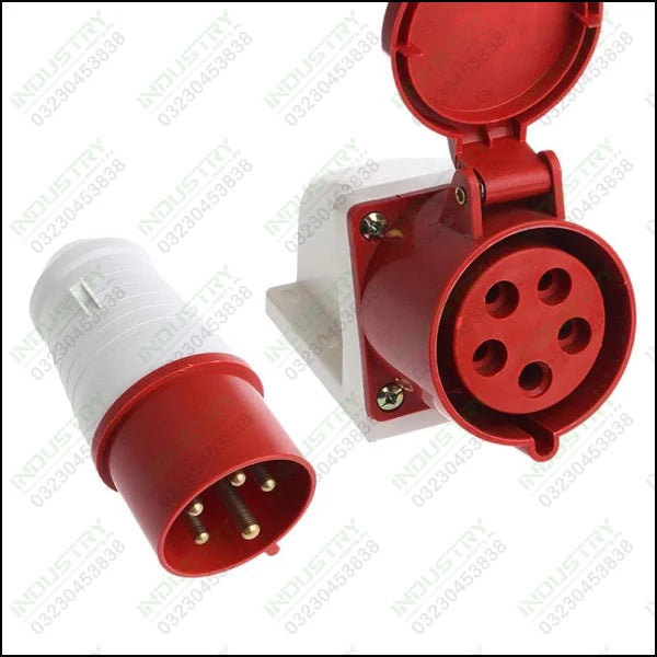 Industrial Wall Mount Socket 125A 5 Pin in Pakistan - industryparts.pk