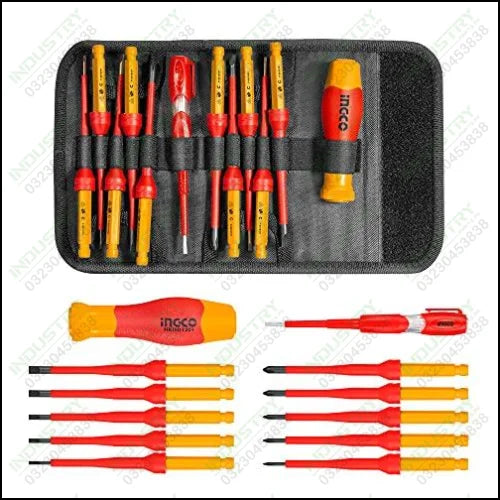 INGCO 10 Pcs interchangeable Insulated screwdriver set HKISD1008 in Pakistan - industryparts.pk