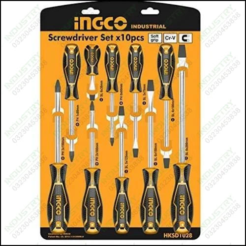 Ingco 10 Pcs screwdriver set HKSD1028 in Pakistan - industryparts.pk