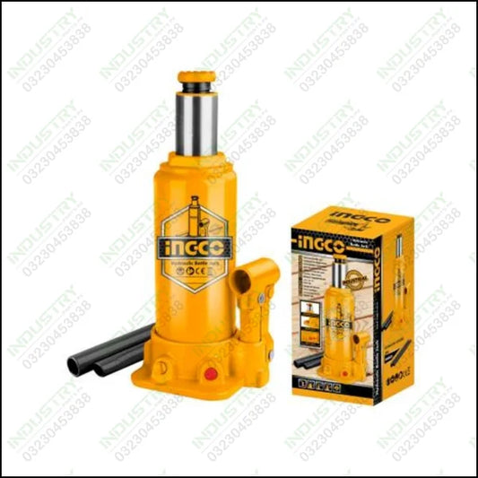 INGCO 10 TON Hydraulic Bottle Jack HBJ1002 in Pakistan - industryparts.pk